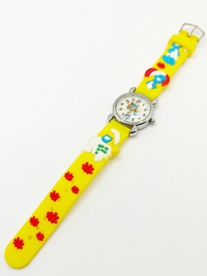Children Smurfs analoq hand watch