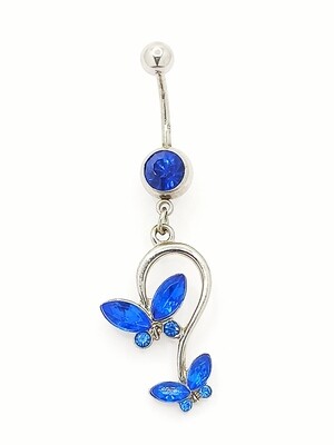 316L surgical steel butterfly Belly ring