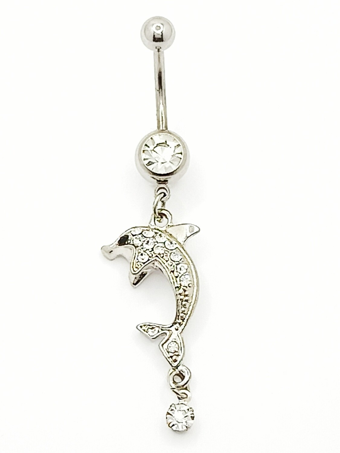 316L surgical steel dolphin belly ring