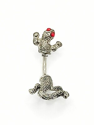 316L surgical steel salamander belly ring