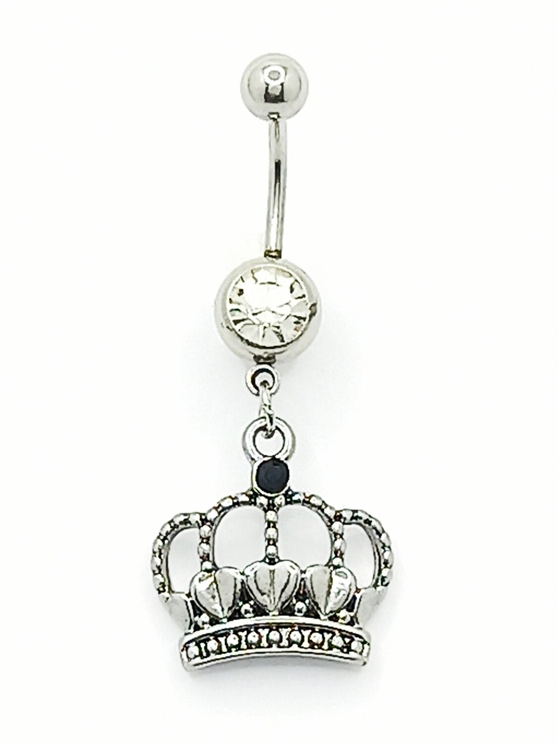 316L surgical steel  crown belly ring