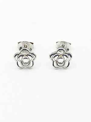 Silver 925  flower stud earrings
