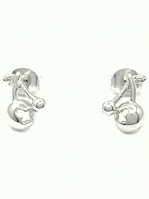 Silver 925  cherry stud earrings