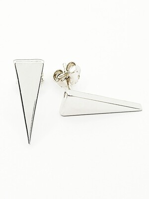Silver 925 triangle stud earrings