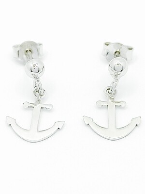 Silver 925  anker design stud earrings