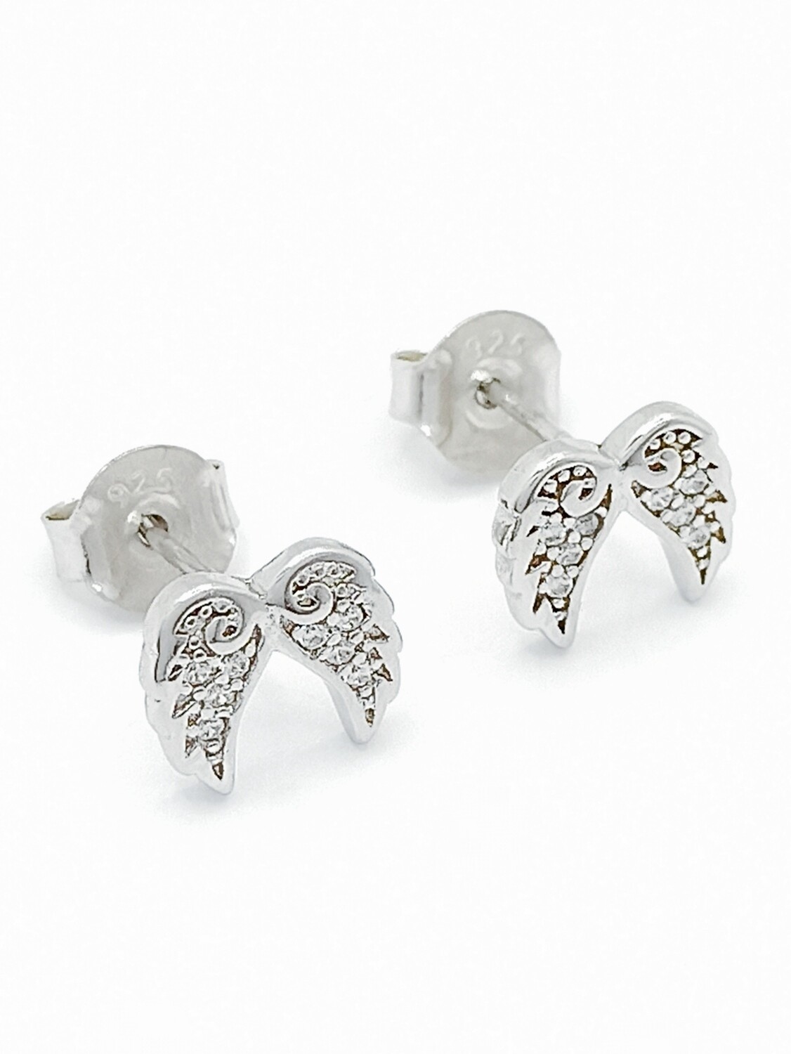 Silver 925  angel wings stud earrings