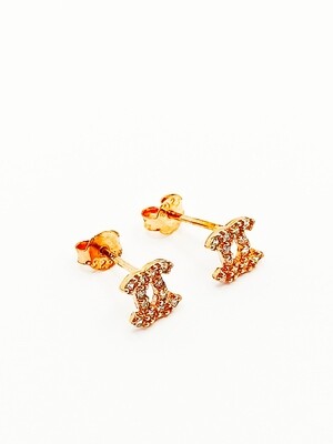 Silver 925 modern rose or white stud earrings