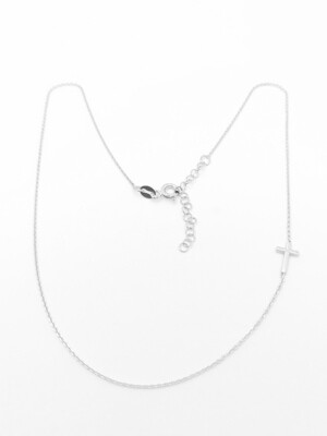 Silver 925 cross white or rose necklace