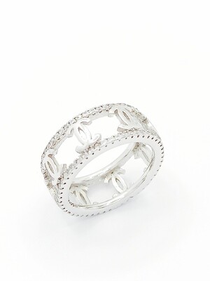Silver 925 thick stone ring