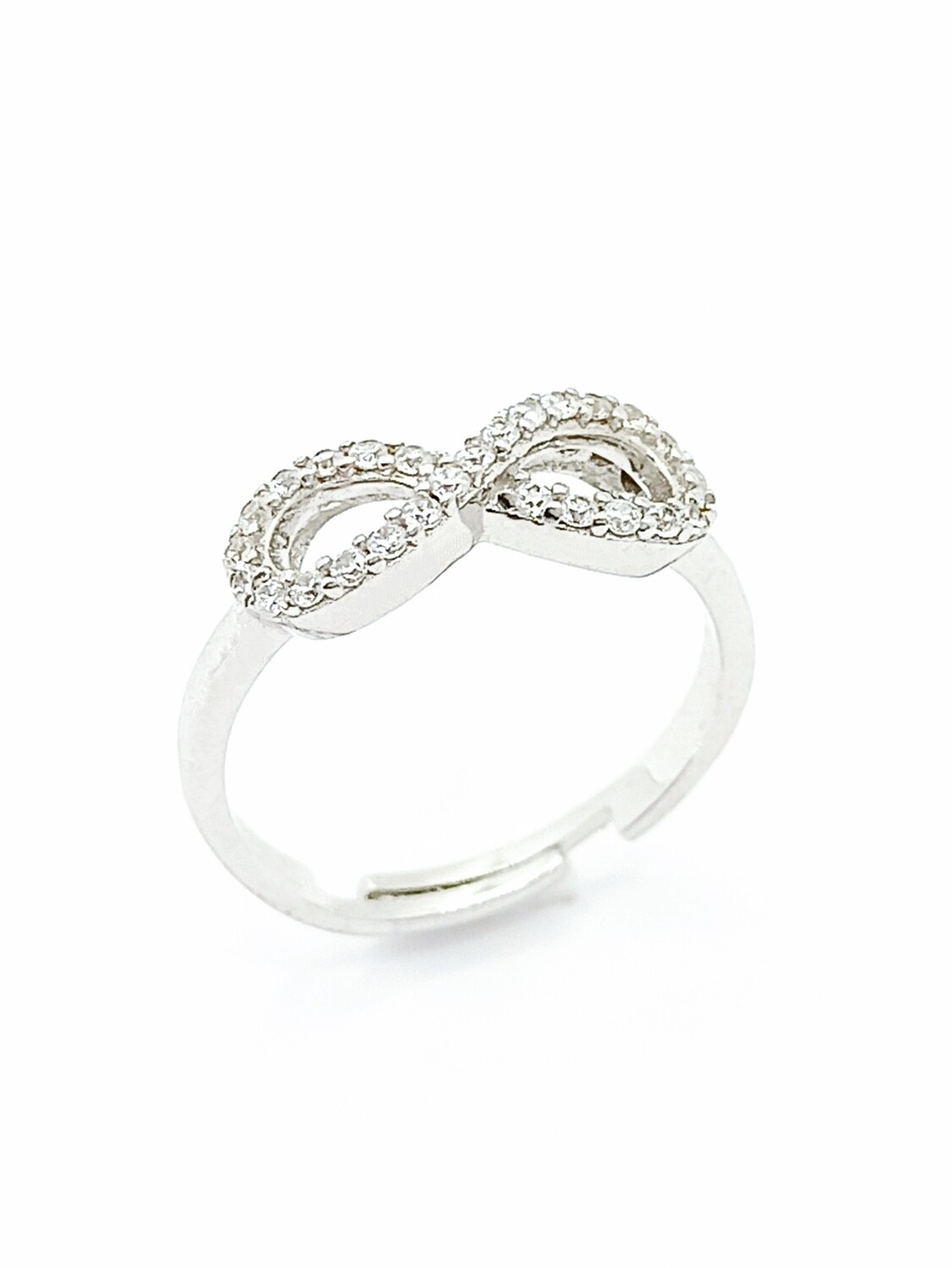 Silver 925 infinity white or rose ring
