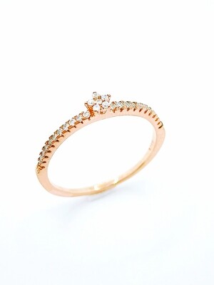 Silver 925 all over small flower ring