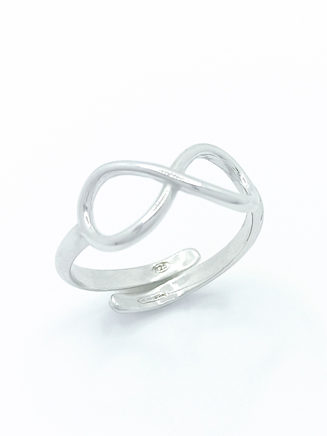 Silver 925 infinity or crown white &amp; rose ring