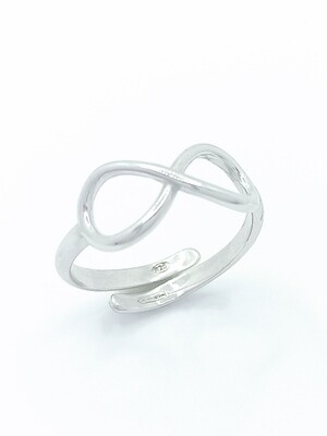 Silver 925 infinity or crown white &amp; rose ring