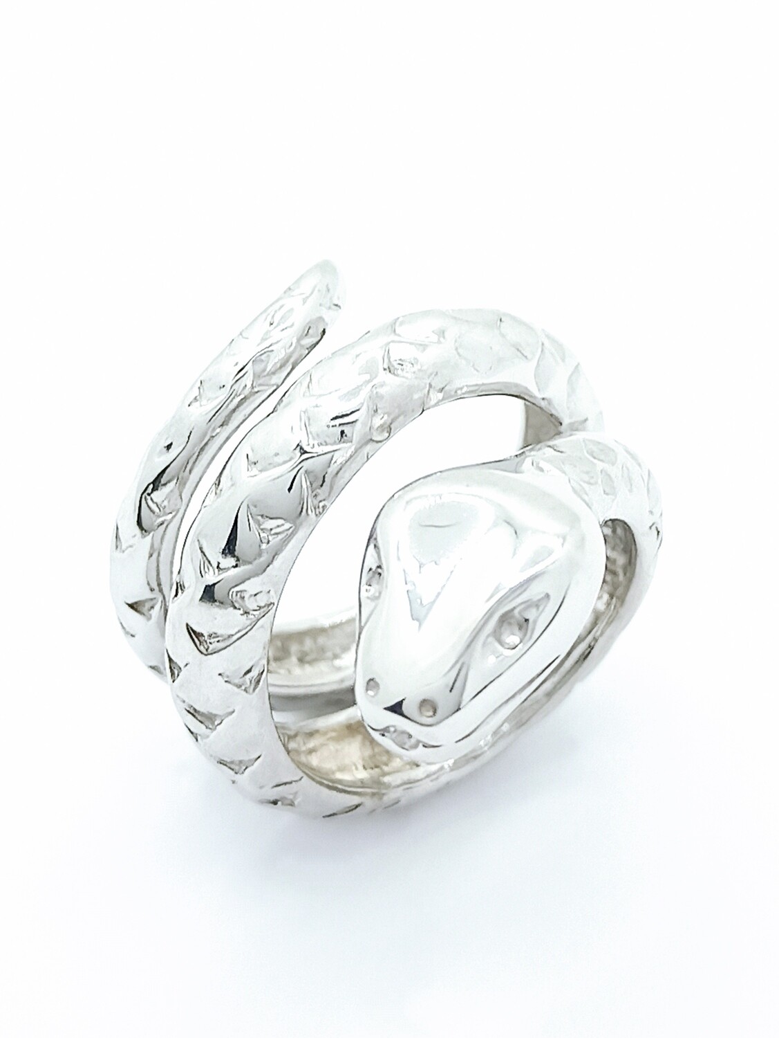 Silver 925 wide snake design ring