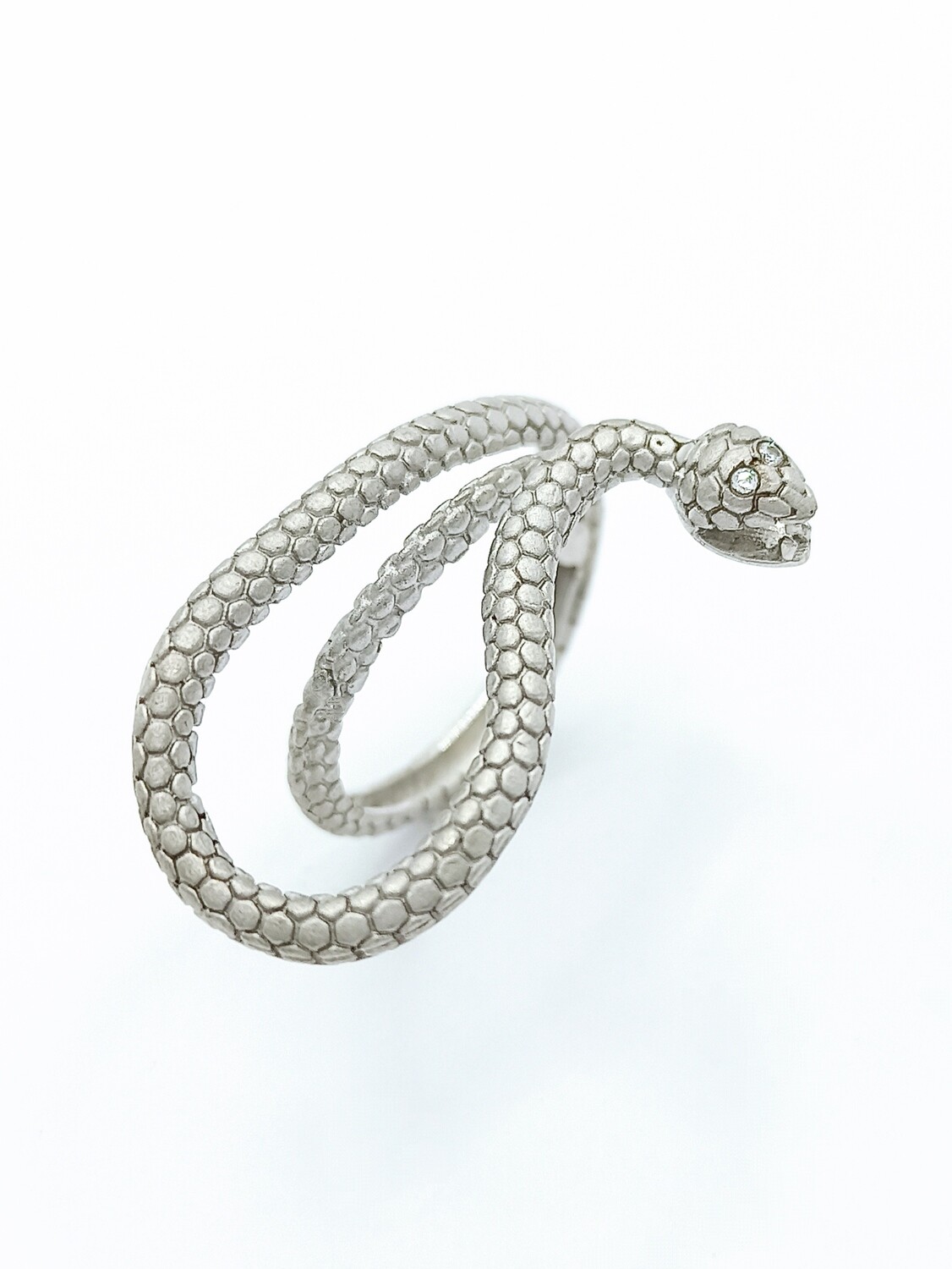 Silver 925 white or rose galvanic snake ring