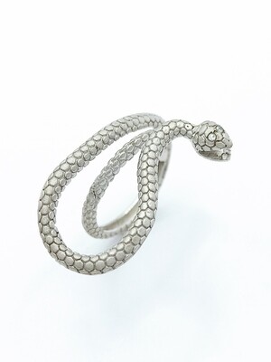 Silver 925 white or rose galvanic snake ring