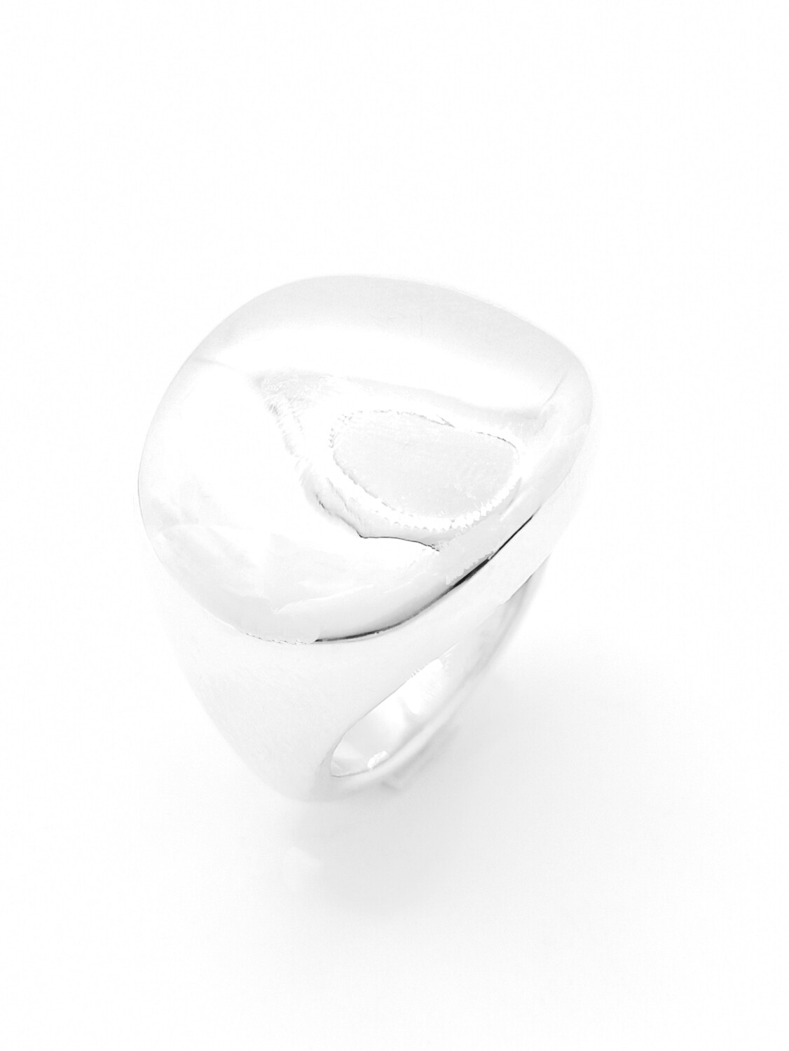 Silver 925 modern design ring white gold plated