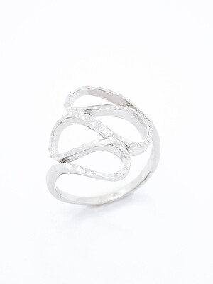 Silver 925  fashion design diamond cut ring