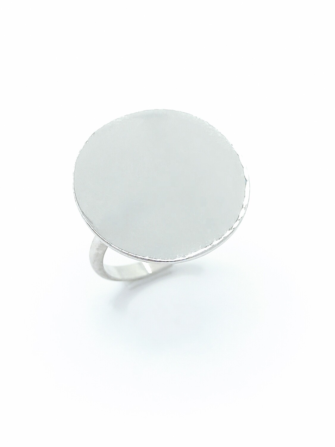 Silver 925 round design shiny ring