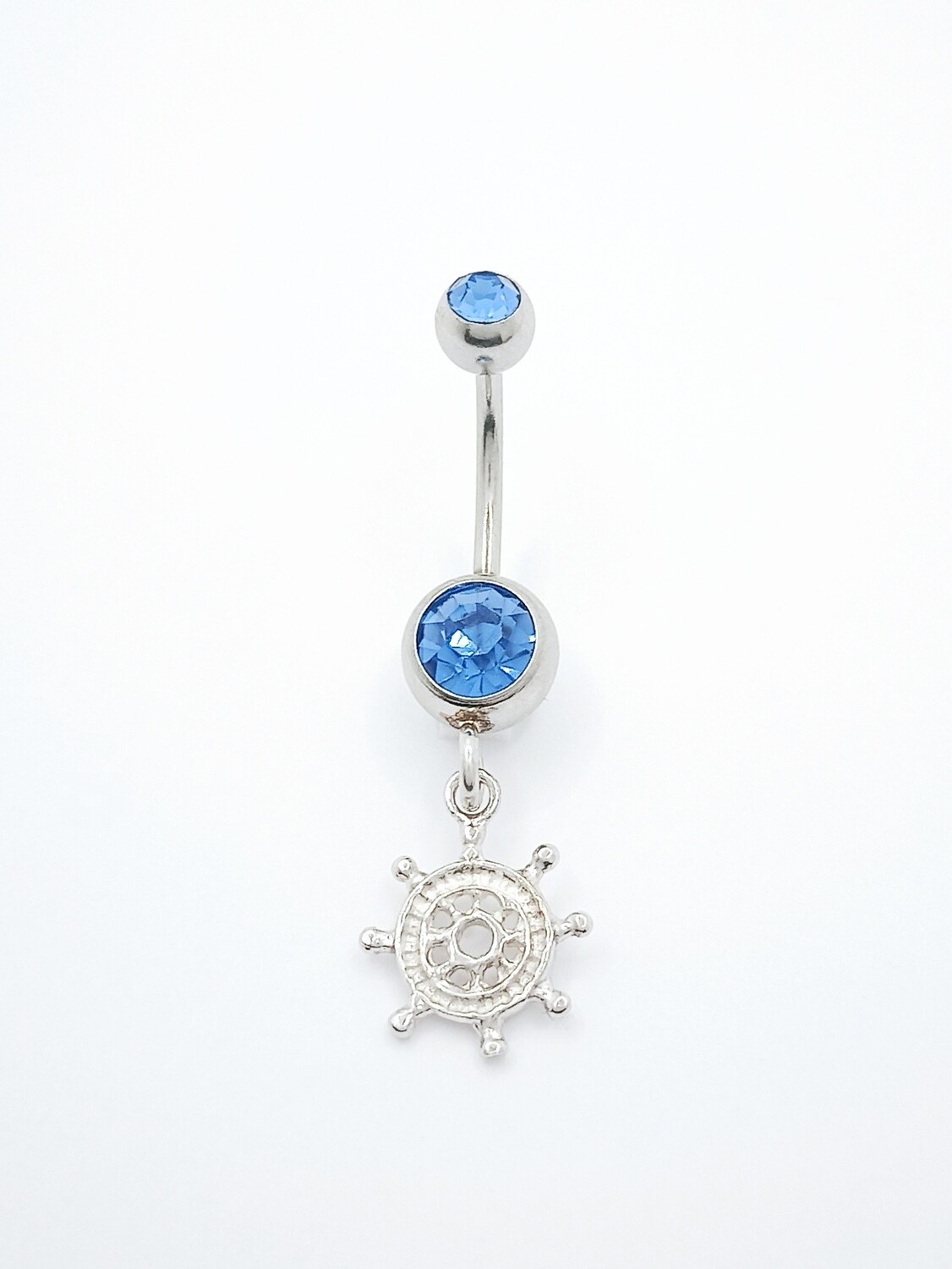 925 silver &amp; 316L steel steering wheel belly ring
