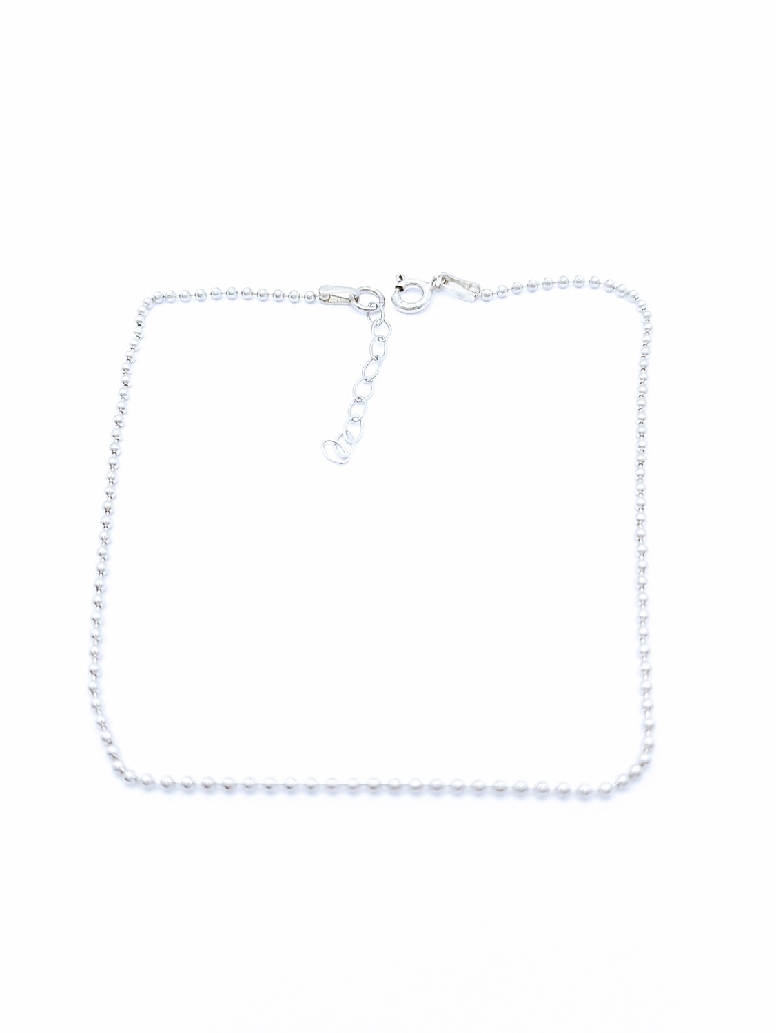 Silver 925 1.50mm ball chain white or rose anklet