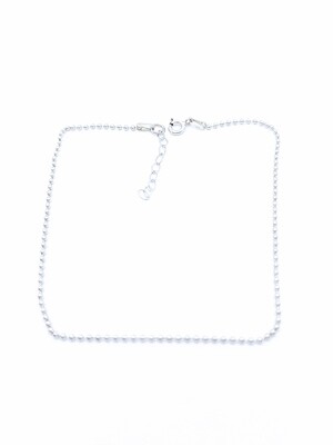 Silver 925 1.50mm ball chain white or rose anklet