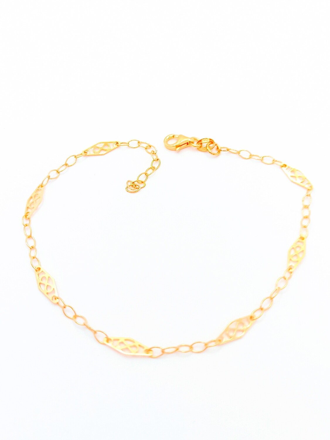 Silver 925 infinity rose or white anklet