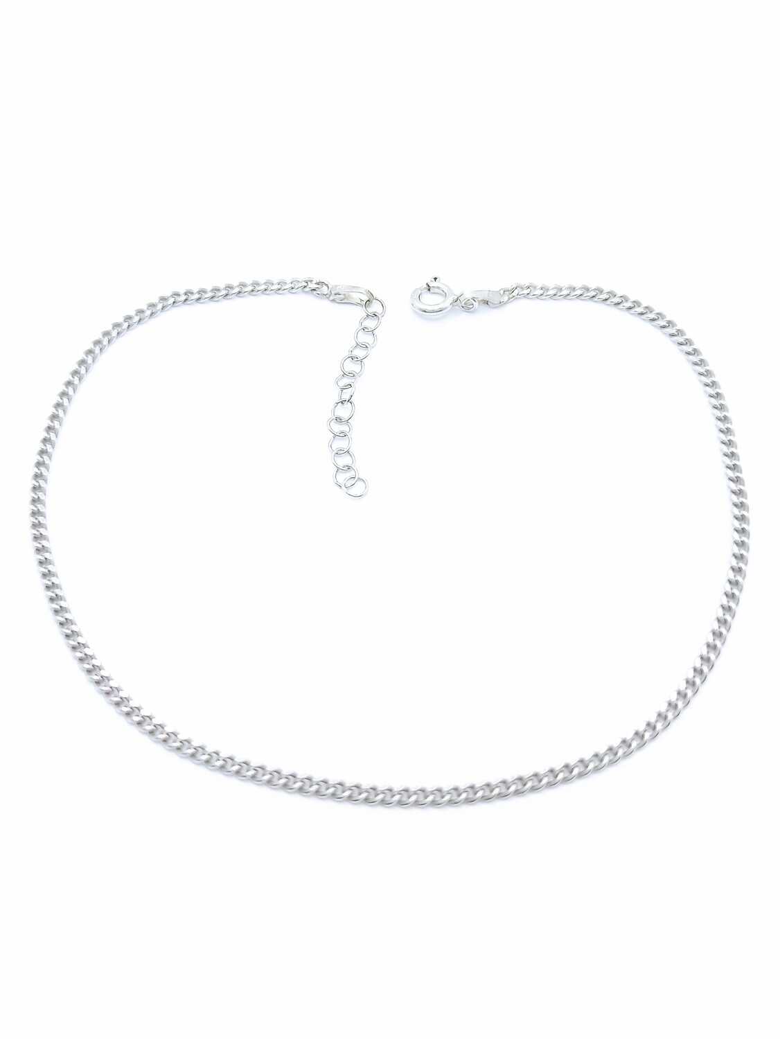 Silver 925 gourmet chain anklet