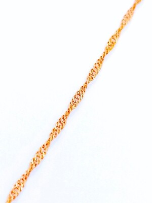 Silver 925 cable knitted twisted chain anklet