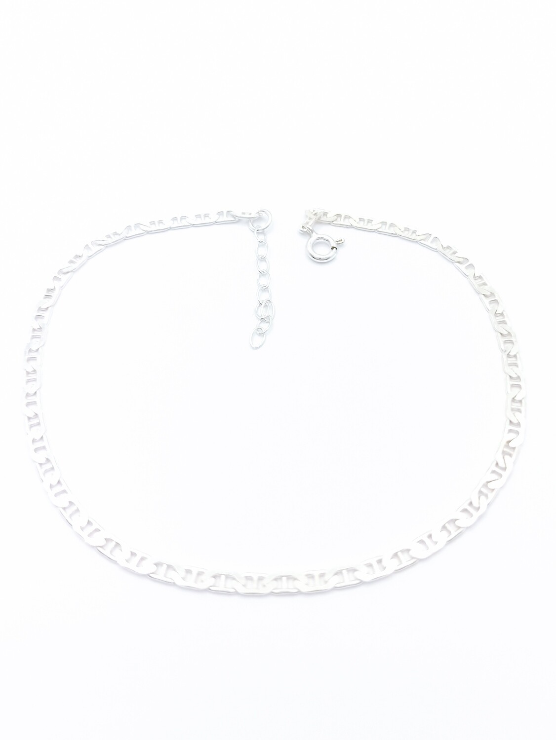 Silver 925 thick Theta chain anklet