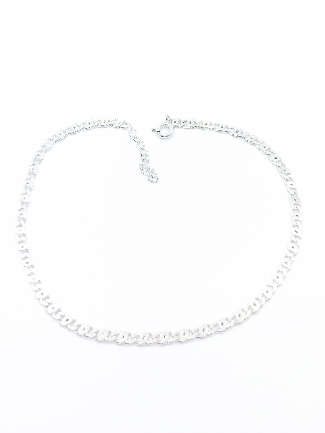 Silver 925 thick bird eye chain anklet