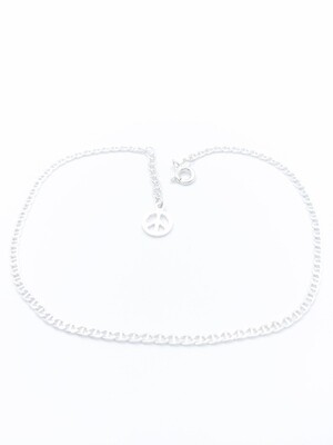 Silver 925 theta design chain anklet