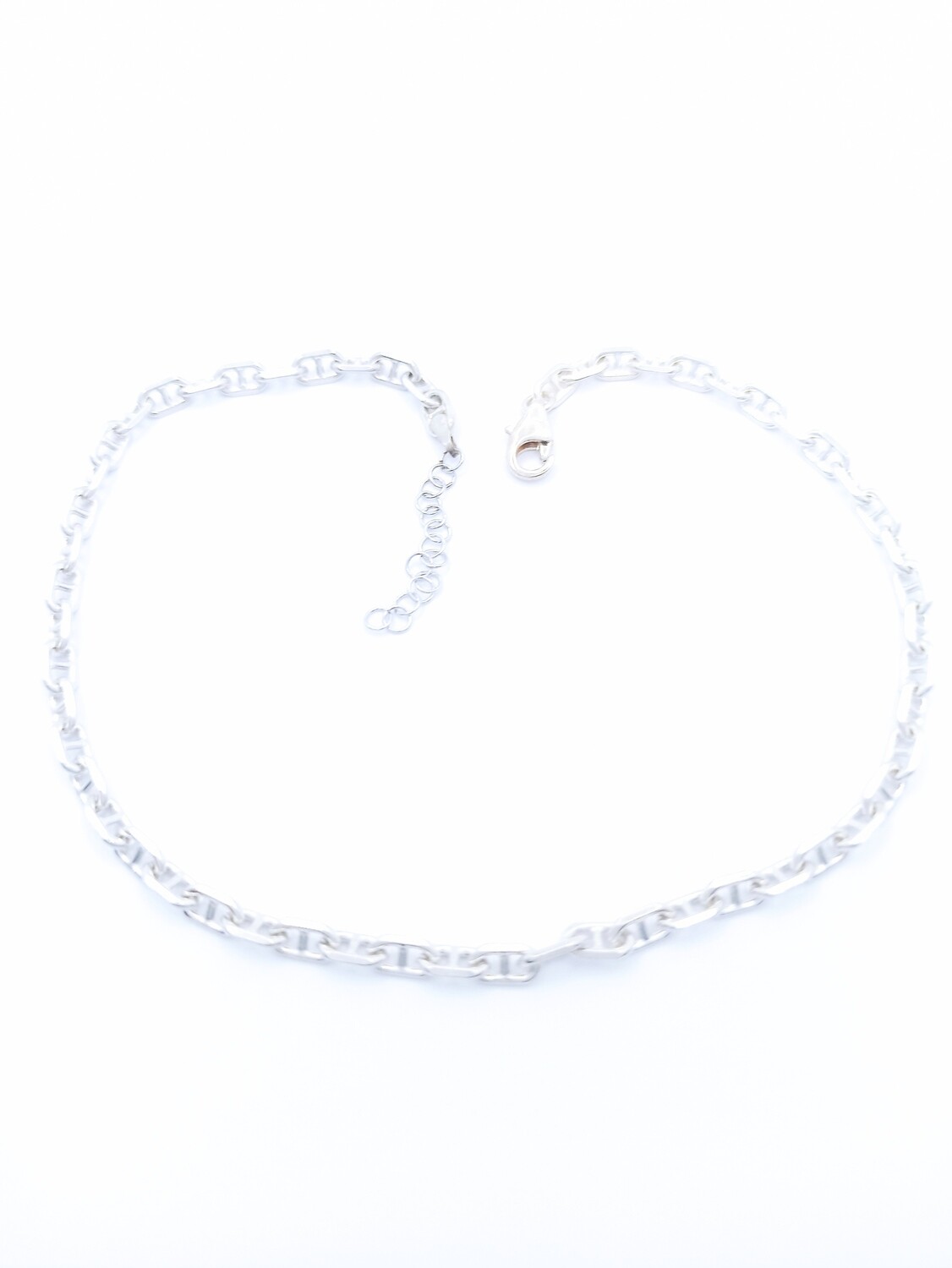 Silver 925 theta anchor ship chain anklet