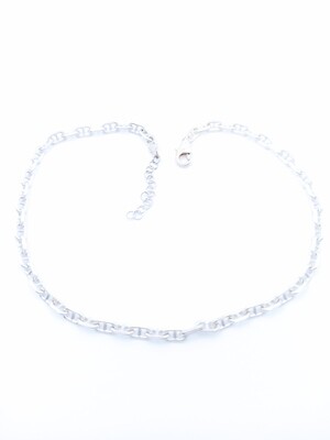 Silver 925 theta anchor ship chain anklet