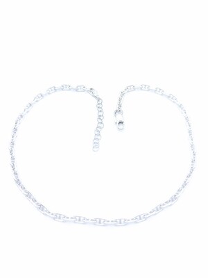 Silver 925 anchor ship Theta chain anklet