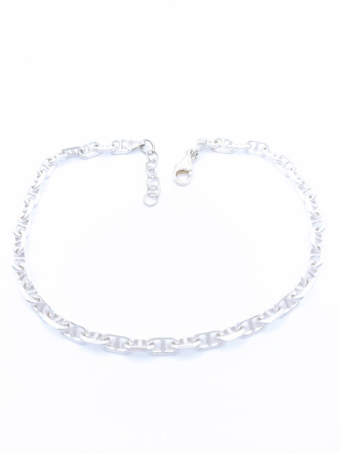 Silver 925 anchor ship thick Theta chain anklet
