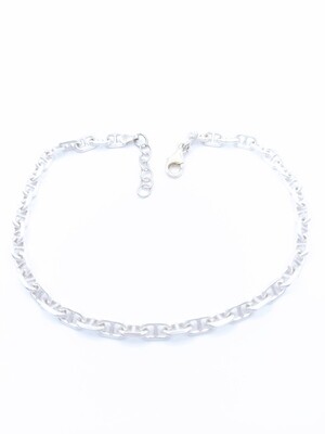 Silver 925 anchor ship thick Theta chain anklet