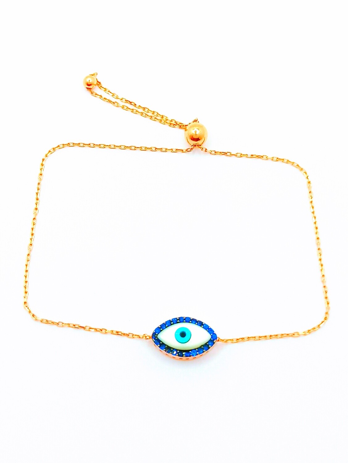 Silver 925 elevator fildisi evil eye hand bracelet