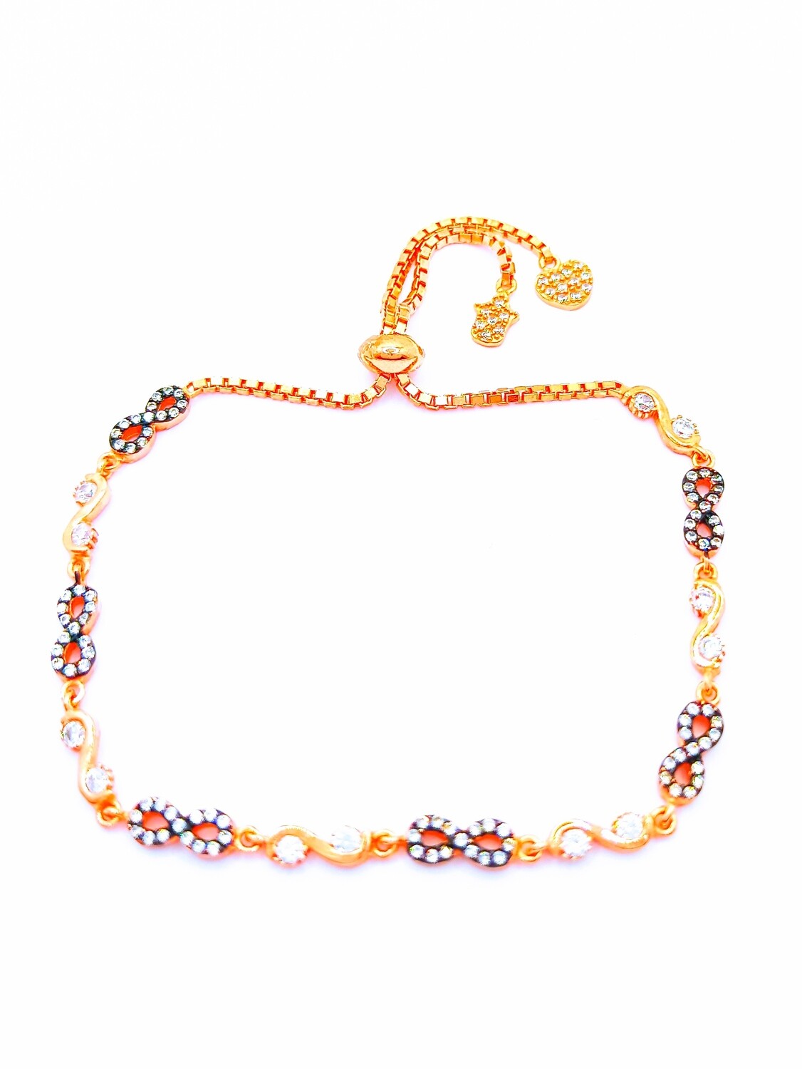 Silver 925 elevator hand bracelet infinity design