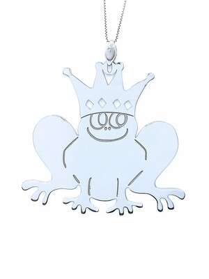 Silver 925 big prince frog necklace