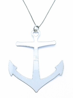 Silver 925 big anker necklace