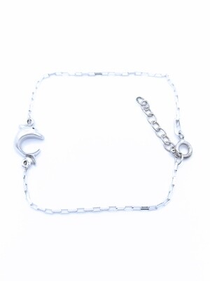 Silver 925 dolphin hand bracelet