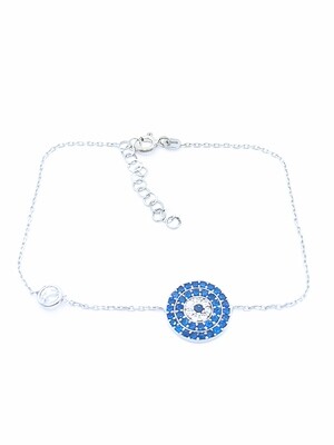 Silver 925 evil eye hand bracelet