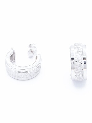 Silver 925 white or gold hoop earrings