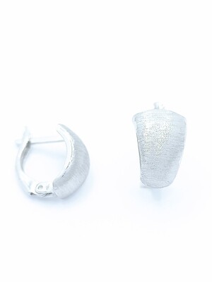 Silver 925 white or gold hoop earrings
