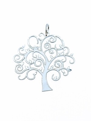 Silver 925 Tree Of Life diamond cut pendant