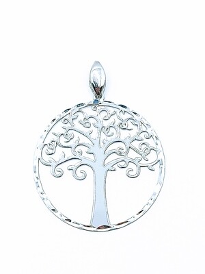 Silver 925 Tree Of Life diamond cut pendant