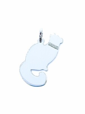 Silver 925 cat design necklace
