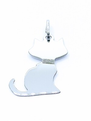 Silver 925 cat design pendant