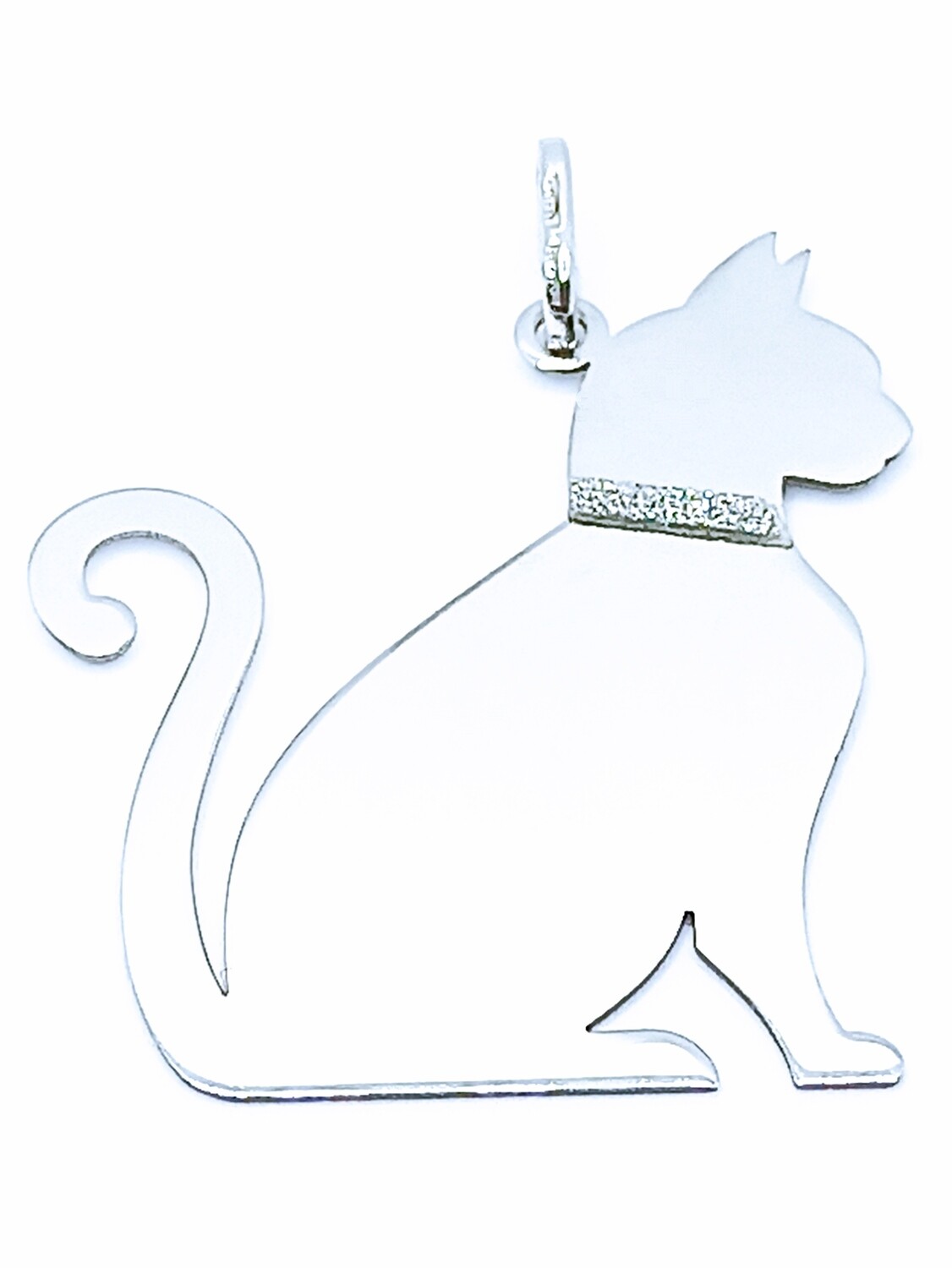 Silver 925 brave cat design pendant
